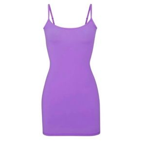 Skims Fits Everybody Mini Slip Dress in Limited Edition Ultra Violet Purple XL